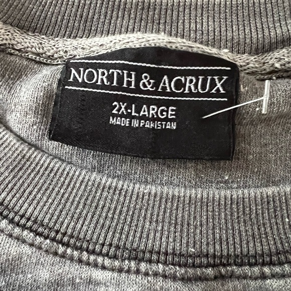 North & Acrux Men's Size 2XL Burn Out Long Sleeve Thin Sweatshirt - Picture 6 of 8